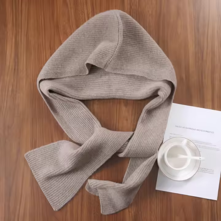 Bufanda De Punto De Lana 100% Para Mujer Invierno Suave Cálido Collar Falso Moda Decoración Camiseta Unipersonal Balaclava - 1