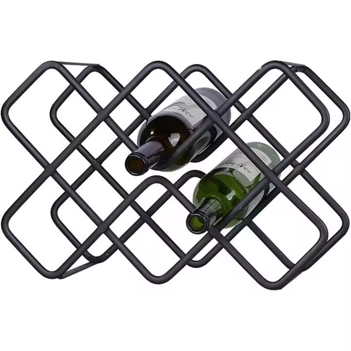 Estante de pedestal prismático de cocina, estantes para vino, almacenamiento de mesa para cocinas, comedores y más - 1