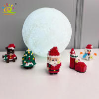 Bloques De Construcción DIY De Navidad HUIQIBAO MINI Con Santa Claus Cerdo De Navidad Yegua De Nieve Juguete De Bloques De Diamante Para Niños Y Adultos Regalo De Año Nuevo - details 4