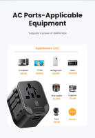Adaptador De Viaje Universal 5 En 1 Con 2 USB-C Y 2 USB-A Cargador De Pared Para USA EU UK AUS Plug Incluye 2 USB Para Dispositivos Móviles - details 10