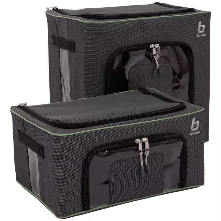 Bo-Camp - Caja de almacenaje - Plegable - 2 Piezas - 2 Tamaños - 1