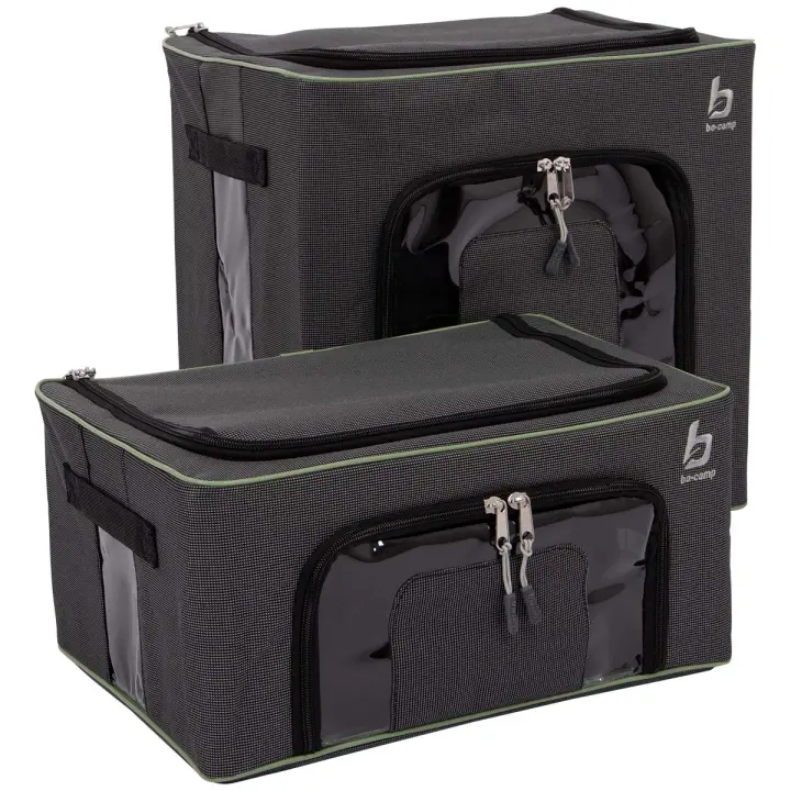 Bo-Camp - Caja de almacenaje - Plegable - 2 Piezas - 2 Tamaños - 1
