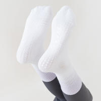Calcetines De Yoga Para Mujer Con Tela De Algodón Y Silicona Antideslizante Media Cintura Para Fitness Y Saltos En Piso - details 7