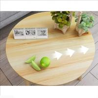 STARLEY- Mesa redonda flip 48x50cm, mesita auxiliar salon de madera, mesas pequeñas para dormitorio, balcón, fácil montaje - details 0