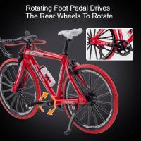 Bicicleta De Montaña a Escala 1/8 Juguetes Para Niños Modelo De Bicicleta Con Ruedas Giratorias Y Frente Giratorio Aleación De Off-road Regalo Decorativo Para Niños - details 3