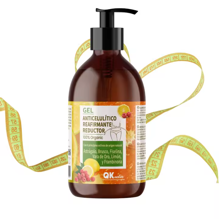 QKnatur - Gel Reductor Anticelulítico y Reafirmante (500 ml). Con 6 Principios Activos de Origen Natural Anti Celulíticos. - 1