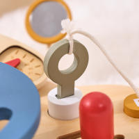 Juguete Educativo Montessori Volante De Coche De Madera Con Multifunciones Para Bebés Juego De Tablero Ocupado Regalo Para Niños Desarrollo Sensorial Tema De Transporte - details 7