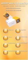 Proyector, proyector WiFi, proyector de películas portátil 1080P, compatible con teléfonos inteligentes/tabletas/portátiles/TV sticks/discos U - details 0
