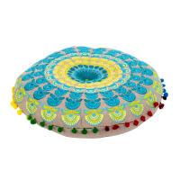 CAPRILO REGALOS & DECORACIÓN Cojín Decorativo de Textil Acrílico con Relleno Multicolor "Indio ". Adornos. Decoración del Hogar. Textil. Regalos Originales. 40 x 40 x 8 cm - details 0