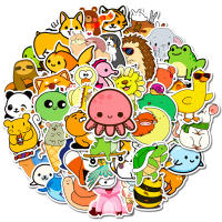 Pack De 50 Pegatinas De Animales Adorables Grandes Y Coloridas Resistentes Al Agua Para Botellas De Agua Y Teléfono Móvil - details 0