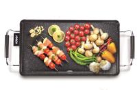 Plancha antiadherente de asar de cerámica Jocca en acabado blanco piedra con 2000W de potencia, asas de tacto frío, bandeja recoge gotas y termostato extraíble para limpiar y guardar fácilmente - details 1