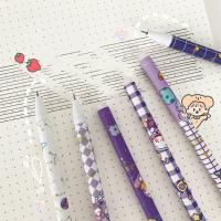 12PCS Bolígrafos De Punto Erasables 0.5mm Tinta Azul Diversión Estudiantes Oficina Suministros Escribir Astronauta Oso Uva - details 6