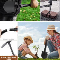 Mini Shovel Militar Portátil Plegable Multi-Función Herramienta De Jardín Para Camping Y Supervivencia Con Bolsa De Transporte - details 5