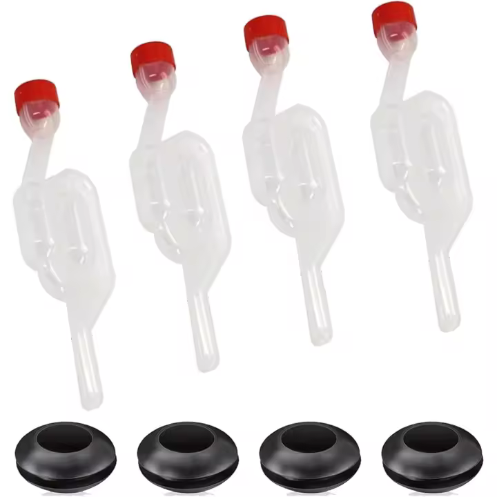 4 piezas de Tubos de fermentación, juego de Brocas de fermentación para Tubos de fermentación, Batea de fermentación with tapones - 1
