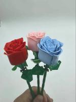 Bloques De Construcción Creativos Para La Ciudad Plantas De Rosa En Maceta Juguetes De Bloques De Plástico ABS Para Decoración Del Hogar Y Regalo Para Niñas - details 0