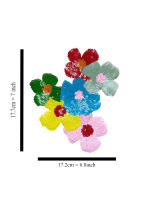 Parche De Diseño Floral Con Lentejuelas Multicolor Para Moda Parche Brillante De Hierro Aplicación Para Ropa Accesorios DIY Para Mujeres Y Niñas Material Poliéster - details 0