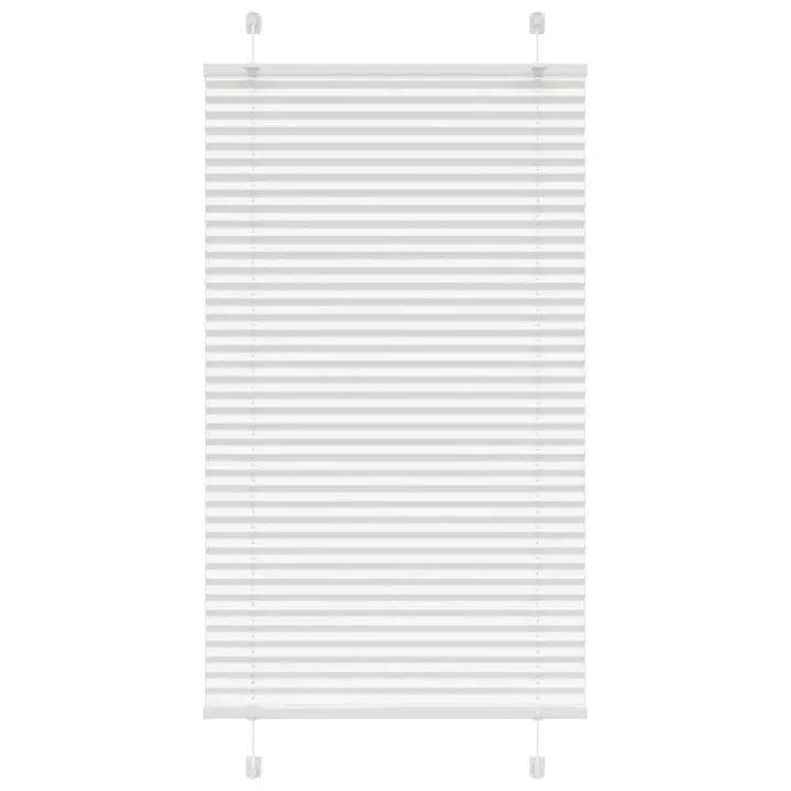 vidaXL Estor Plisado blanco 75x100 cm Tela Ancho 74,4 cm Poliéster - 1