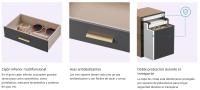 SONGMICS Caja de Joyas, Caja Joyero con 4 Niveles, Estuche para Joyería con Tapa de Cristal, 3 Cajones, para Gafas de Sol, Joyas Grandes, Moderno, Blanco Nube y Dorado/Gris y Dorado/Negro Grafito y Dorado/Verde Bosque y Dorado - details 3