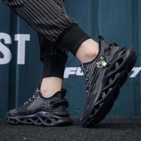 Zapatillas Deportivas YRZL Para Hombre Negras Transpirables Malla Antideslizantes Absorben Choques Casual Running Zapatos De Verano - details 14