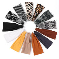 Diadema Deportiva De Moda Para Mujer Con Patrón De Serpiente Y Leopardo Scrunchies Color Sólido Postparto Algodón Casual - details 4