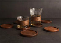 Taza De Madera Natural Redonda Para Decoración De Mesa Resistente Soporte Para Té Café Vaso DIY Accesorio De Hogar - details 9
