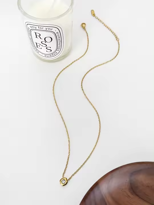 Collar Pendentivo De Peri'sbox Con Diamantes De Serpiente En Forma Irregular Acero Inoxidable Platinado Dorado Para Mujer Joyería De Moda Stackable - 1