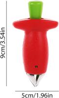 2 Pack Fresa Huller Tallo y Removedor de Hojas de Acero Inoxidable de Frutas Vegetales Top Stem Corer Pit Remover Ideal para Hornear - details 0