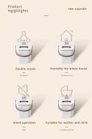 Umidificador USB Grande 1.8L Con Doble Bico Luz Nocturna Para Escritorio Habitación Coche Atomizador Portátil Método De Humidificación Descarga De Nieve Potencia 5W Voltaje 5V Ruido <36db - details 1