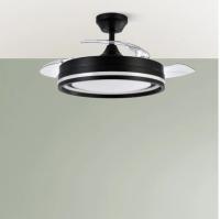 FABRILAMP PREMIUM Ventilador Dc Cerrato NEGRO 72w 3aspas Desplegables 107d 7200lm 6vel 3000k,4500k,6000k, Remoto+temporizador+memoria Incluye mando a distancia y dos tijas de 10 y 25 centímetro Productos originales calidad de confianza - details 0