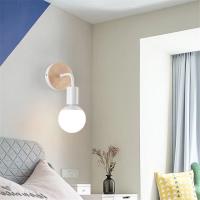 Soporte De Lámpara De Madera Vintage Sconce Luz De Pared Decoración Industrial Para Dormitorio Y Comedor E27 Luz De Lado Retro - details 8