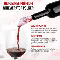 Aerador De Vino Rojo Con Desbordador Decantador Herramienta De Vino Portátil Filtro Accesorios De Vino Spout Pouring Tool Pump - details 1