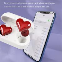 Auriculares Inalámbricos Bluetooth En Forma De Corazón Para Mujer Alta Calidad Auriculares De In-ear Para Niñas Regalo Con Cancelación De Ruido Active Y Impermeable - details 5