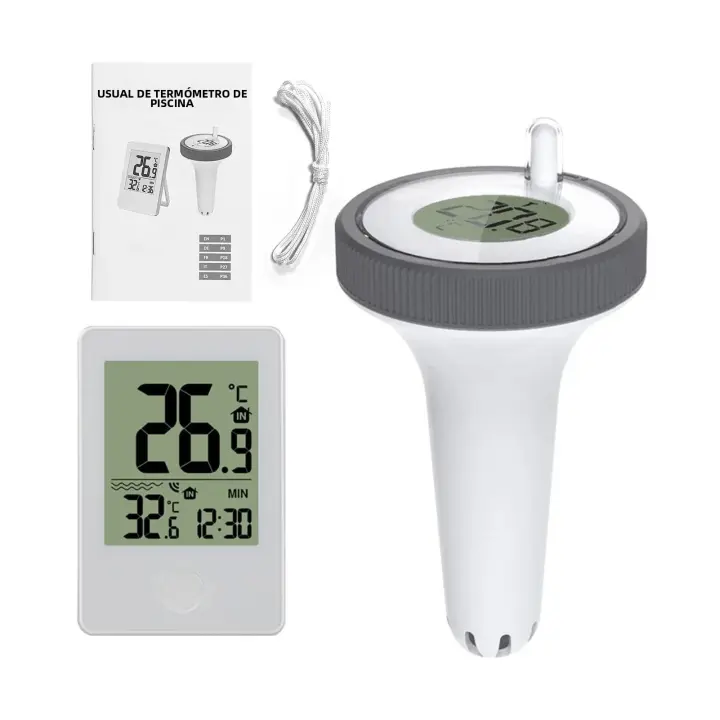 Termómetro De Piscina Digital Flotante Para Exteriores Uso En Baños Acuarios Medidor De Temperatura Para El Hogar - 1