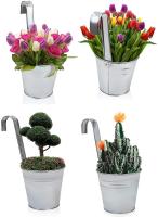 4 macetas colgantes para balcón, maceta colgante para balcón, maceta para colgar plantas, plano - details 2