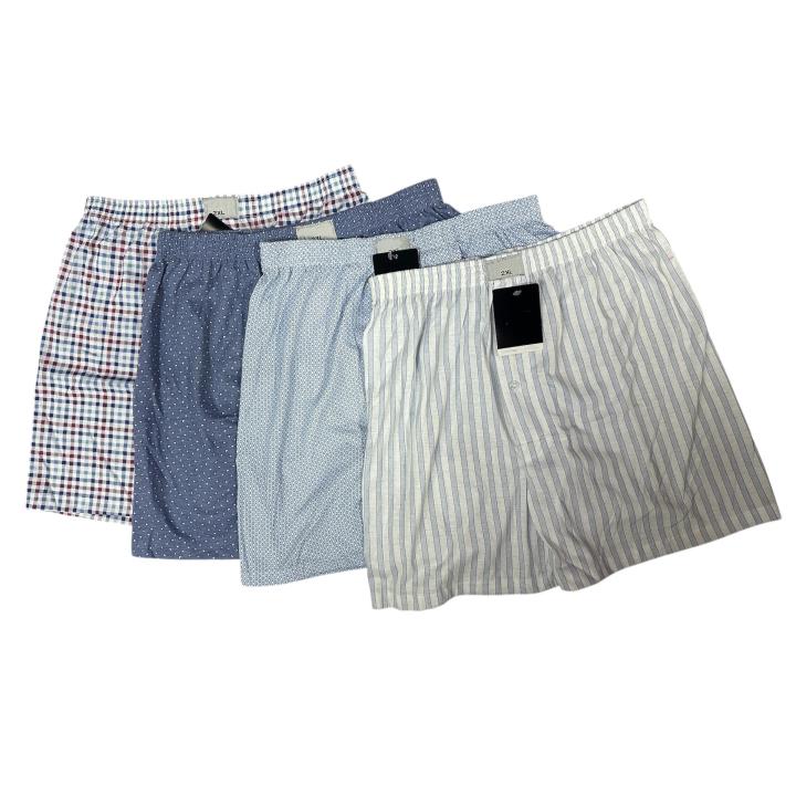 Pack 4-8 Calzoncillos Boxer Hombre Algodón Cómodos Suaves Ropa Interior Tallas Grandes M-5XL Rayas Cuadros | Cueca Boxer Algodão Masculina Confortável | Boxer Uomo Cotone Morbido Comodo Mutande Intimo Uomo Taglie Forti