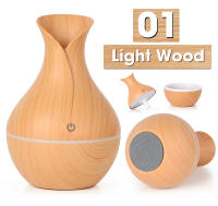 Humidificador De Mesa Silencioso USB Con Luz De Ambiente Y Aromaterapia Estilo Madera Vaso Decorativo Para Dormitorio Y Oficina 130ml - details 5