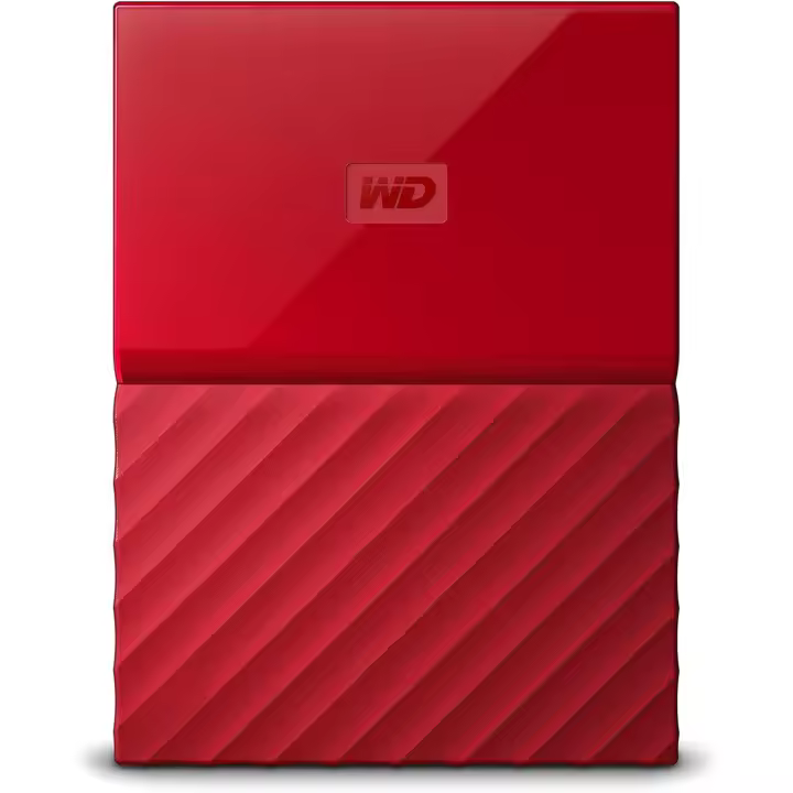 Disco Duro Portátil Western Digital My Passport 2tb - Almacenamiento Seguro para PC, Xbox One y Playstation 4, USB 3.0, Rojo - 1
