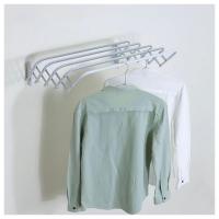 Percha de ropa plegable retráctil blanca, para balcón, toallero doméstico, toallero de baño, perchero plegable retráctil de pared, para interior, secado invisible, 60 cm - details 3