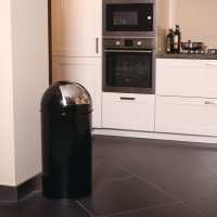 EKO Papelera Pushcan 40 L Cubo de Basura Contenedor Cocina Habitación Color Negro,  Gris mate,  Negro mate y mas - details 0