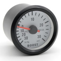 Gauge De RPM Y Tensión Con LED Azul En Caja Negra 2''52mm Para Medición De Temperatura De Aceite Y Presión De Aceite ABS Metálico - details 2