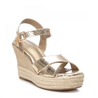 XTI BASIC 142750 Sandalias plataforma mujer 32298 24V SANDALIA CUÑA YUTE ORO - details 0