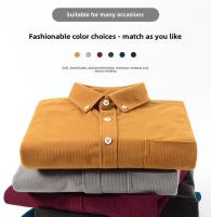 Camisa Larga Para Hombre Córdón Casual Otoño Invierno Color Sólido Cómodo Suave Moda Simplicidad Algodón Estilo Casual Cuello Cuadrado Botones Sencillos - details 0