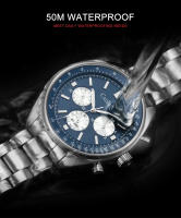 Reloj De Cuarzo Para Hombre CADISEN 2024 Reloj De Negocios De Lujo Con Cronógrafo Resistente Al Agua Material De Acero Inoxidable Cristal De Zafiro - details 5