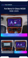 Junsun Radio Coche para Mercedes Benz S-Class W220 1998 1999 2000 2001 2002 2003 2004 2005 AI Voice 2 din Pantalla Coche Android Auto Multimedia Navegación GPS Auto radio - details 3