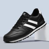 Zapatos De Correr Clásicos Para Hombres 2024 Mocasines Deportivos Ligeros De Cuero Transpirables Y Cómodos Para Exterior Y Casual - details 1