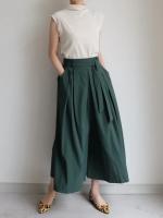 Falda Midi A-Line Elegante De Cintura Alta Para Mujer REALEFT Con Bolsillos Estilo Coreano Casual Suelta Y Solidaria Con Cinturón - details 11