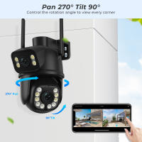 Cámara PTZ ANBIUX 4K 8MP WIFI Con Zoom Digital 4X Y Lente Dual Vigilancia CCTV IP Exterior Auto Tracking Onvif Compatible Con Android Y iOS - details 6