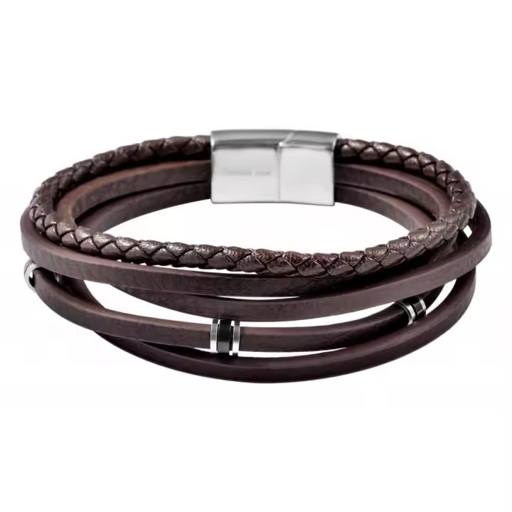 Akzent® Pulseira "Juul" em Pele Sintética e Aço Inoxidável - 0287 - 1
