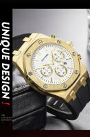 Reloj De Pulsera Deportivo Multifuncional 2024 Tendencia Personalizada Dominante Moda Resistente Al Agua Con Luminiscencia Y Calendario Completo Para Hombres - details 4
