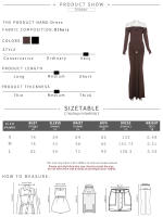 Vestido Elegante De Fiesta Nibber Con Cinturón Metálico Y Corte En El Cuello Ajustado Con Manga Larga Y Ajustado Para Cumpleaños Y Noches Saludables - details 0